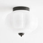 Pumpkin Glass Semi Flush Mount Margot Glass Ceiling Light