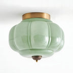 Pumpkin Glass Semi Flush Mount Margot Glass Ceiling Light
