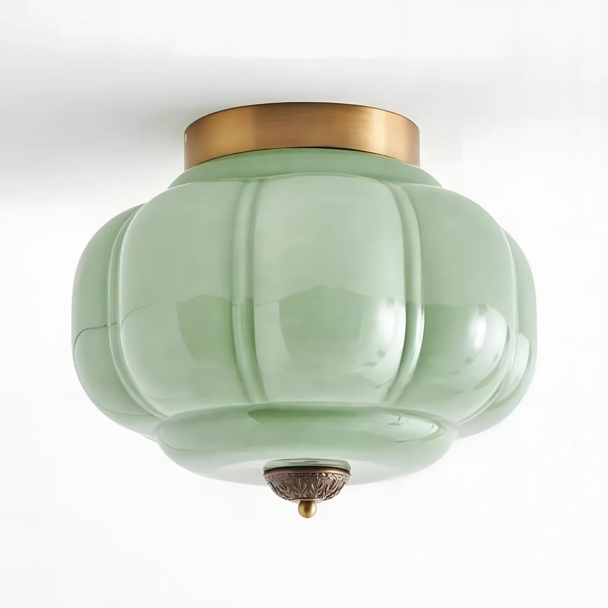 Pumpkin Glass Semi Flush Mount Margot Glass Ceiling Light