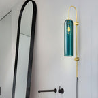Modern Glass Tube Plug-In Wall Lamp