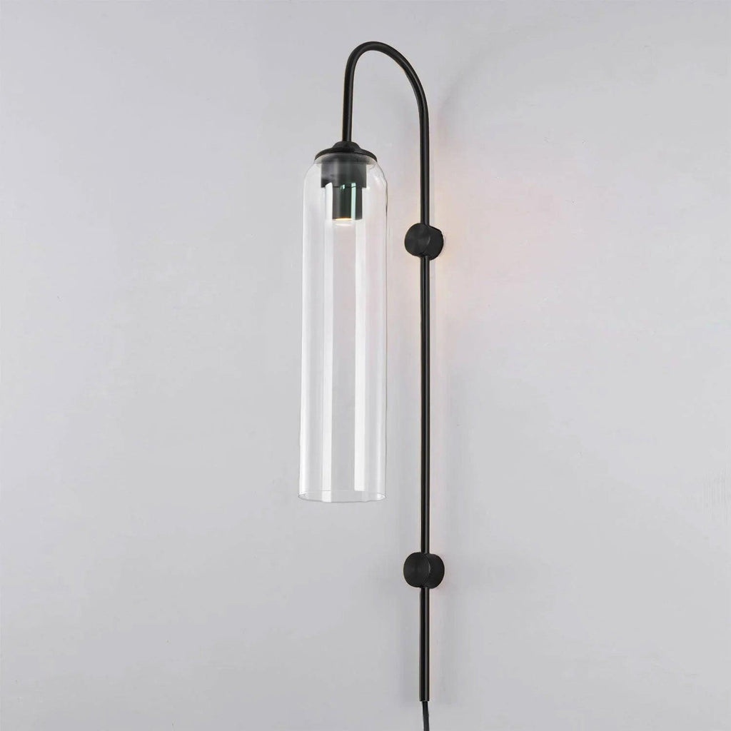 Modern Glass Tube Plug-In Wall Lamp