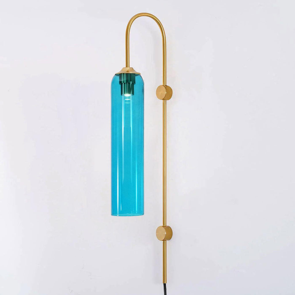 Modern Glass Tube Plug-In Wall Lamp