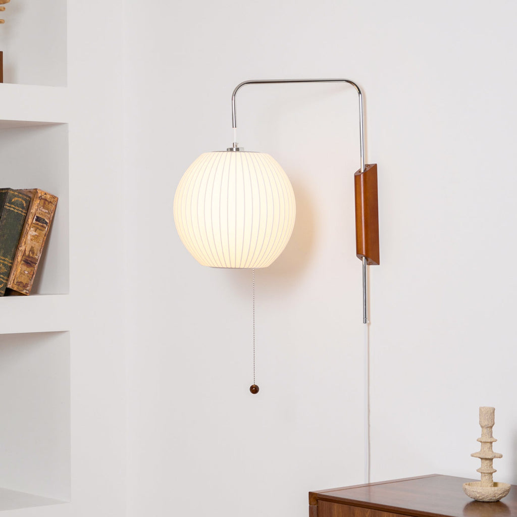 Bubble Ball Plug In Swing Arm Wall Sconce