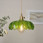 Vintage Flower Glass Pendant Light