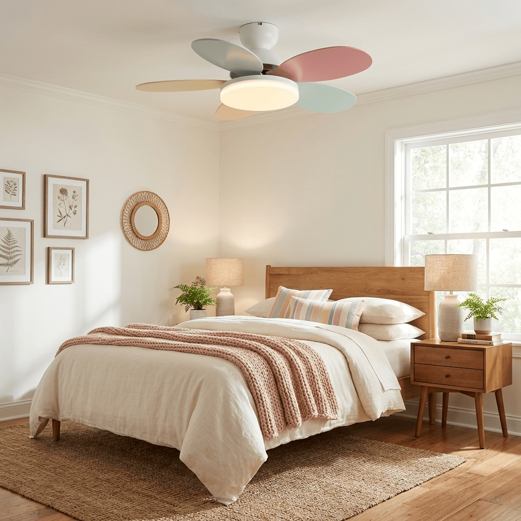 Petalo Modern Wood Ceiling Fan Light