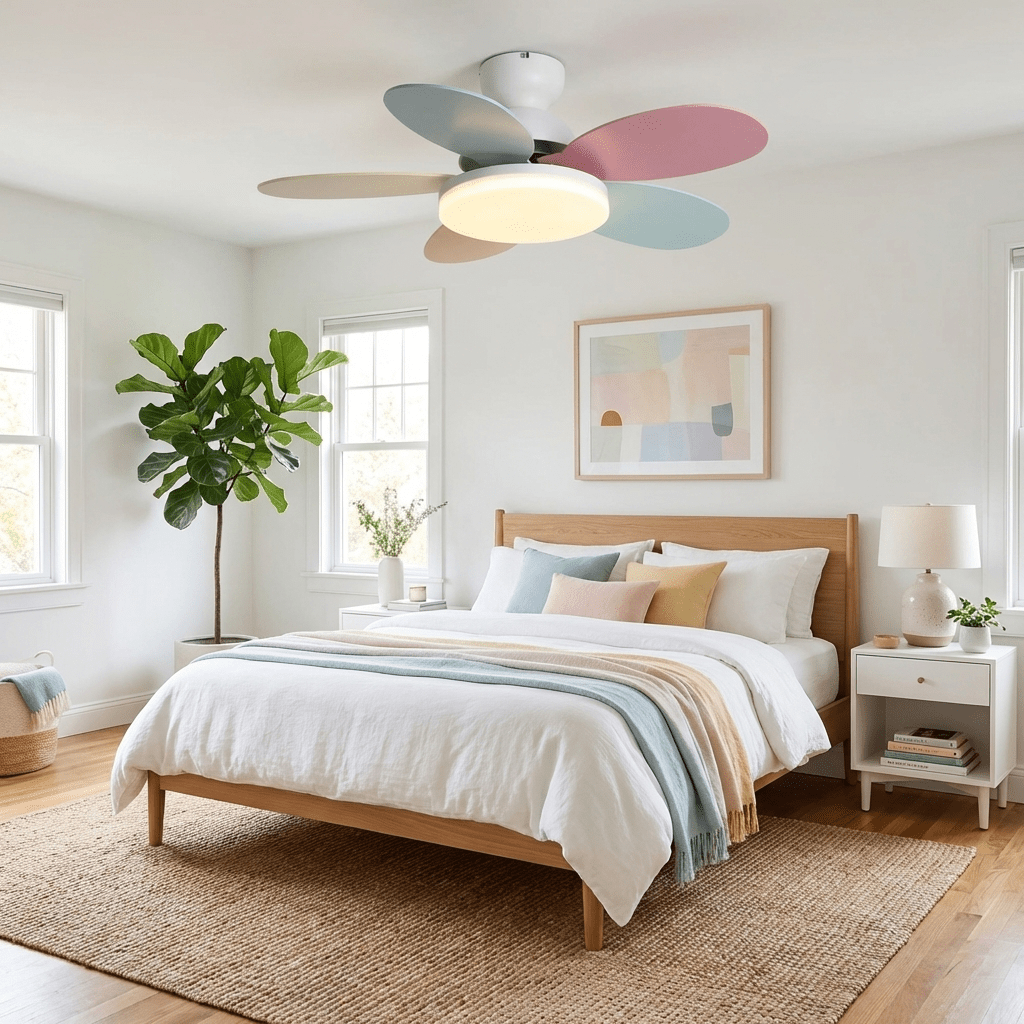 Petalo Modern Wood Ceiling Fan Light