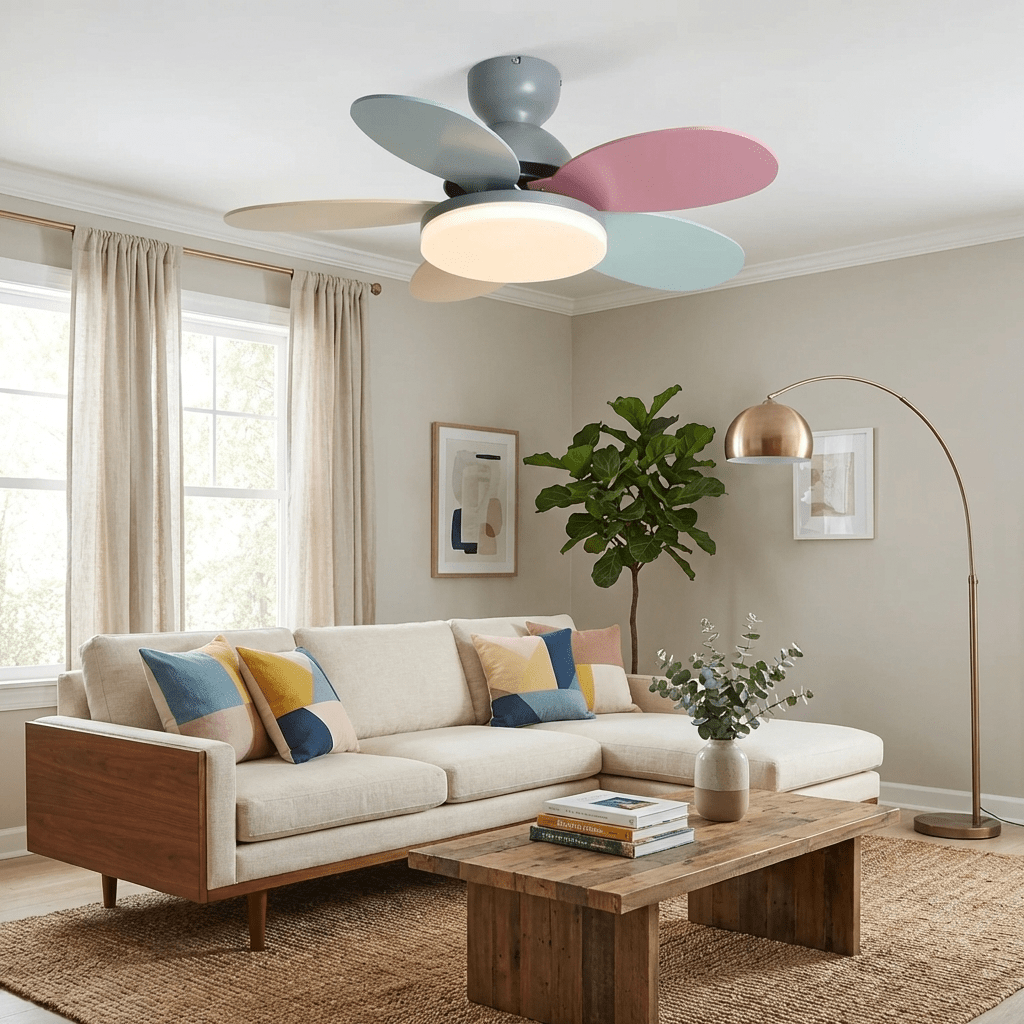Petalo Modern Wood Ceiling Fan Light