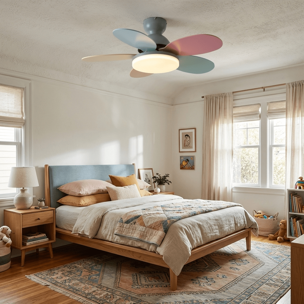 Petalo Modern Wood Ceiling Fan Light