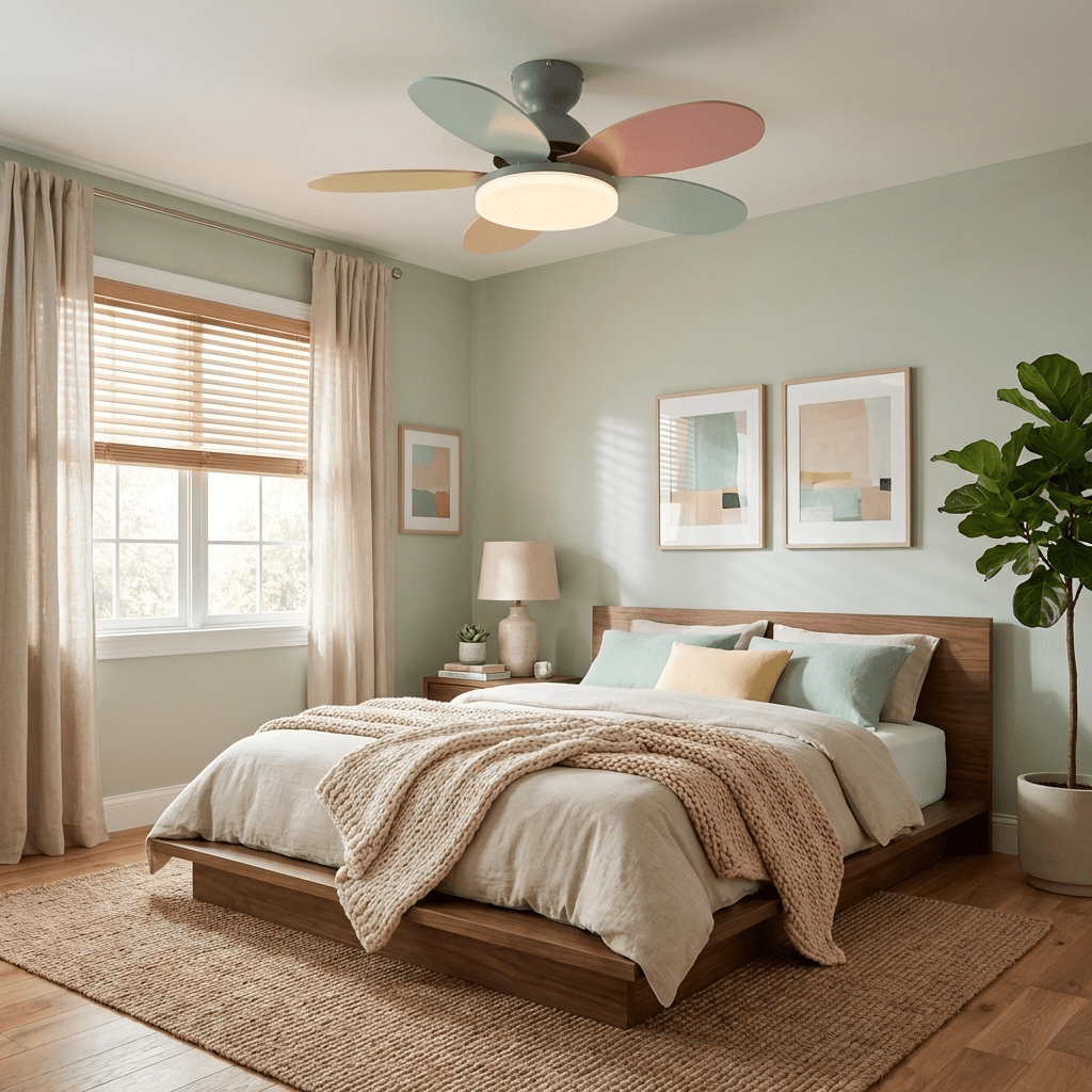Petalo Modern Wood Ceiling Fan Light