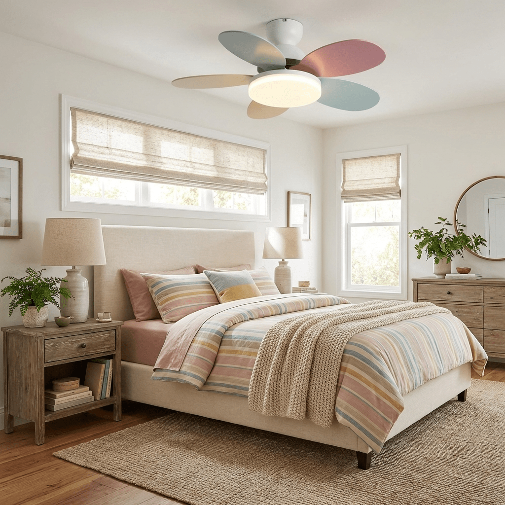 Petalo Modern Wood Ceiling Fan Light