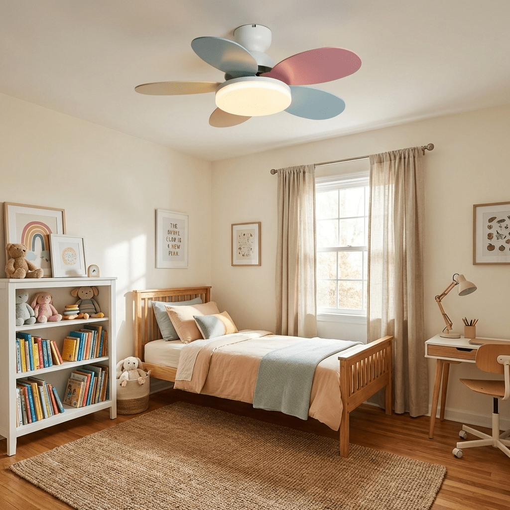 Petalo Modern Wood Ceiling Fan Light