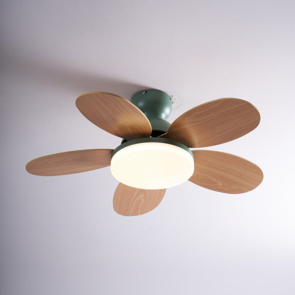 Petalo Modern Wood Ceiling Fan Light