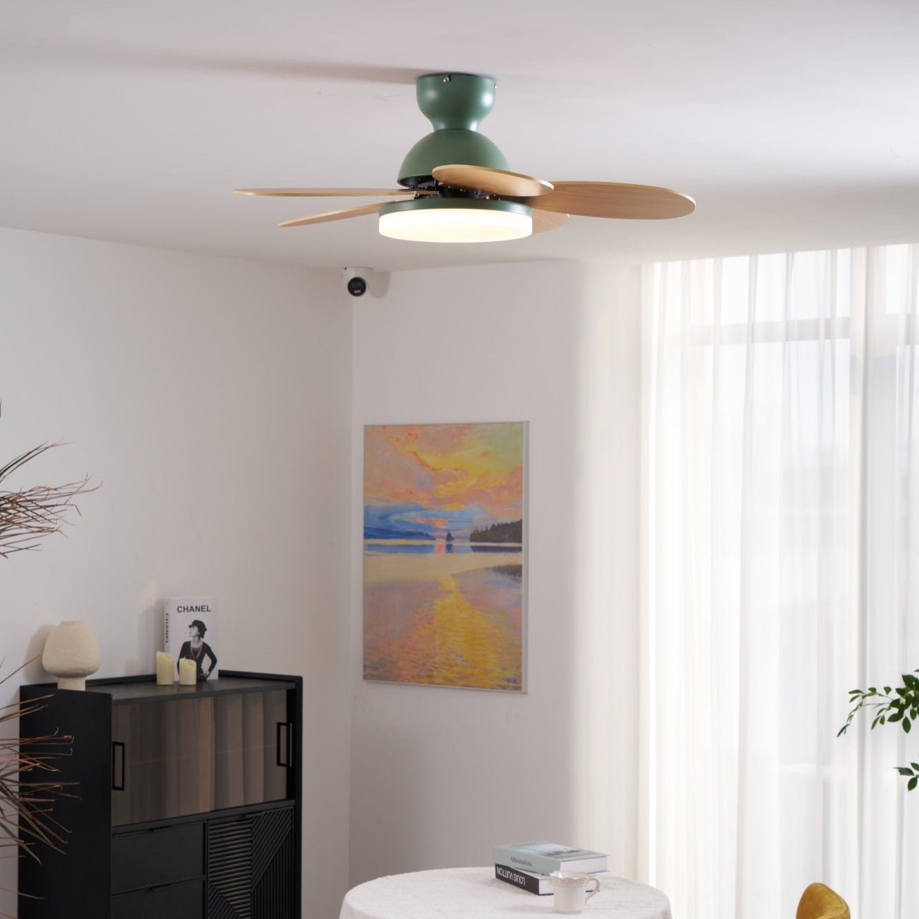 Petalo Modern Wood Ceiling Fan Light