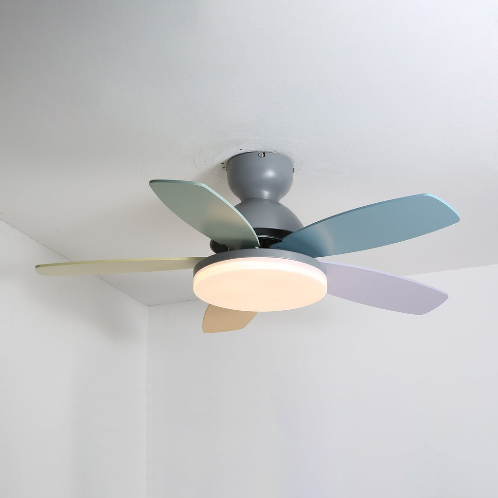Petalo Modern Wood Ceiling Fan Light