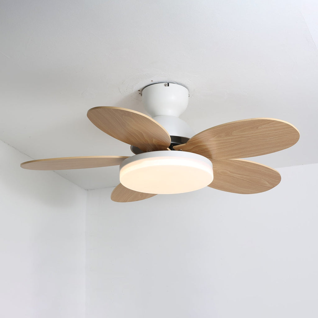Petalo Modern Wood Ceiling Fan Light