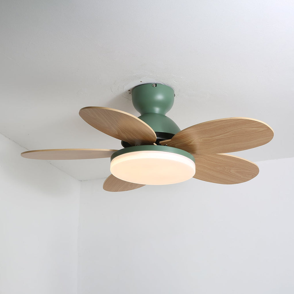Petalo Modern Wood Ceiling Fan Light