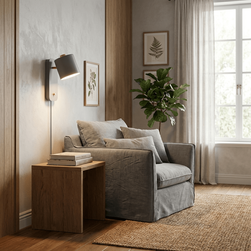 Rotatable Cylinder Plug in Swivel Wall Lamp
