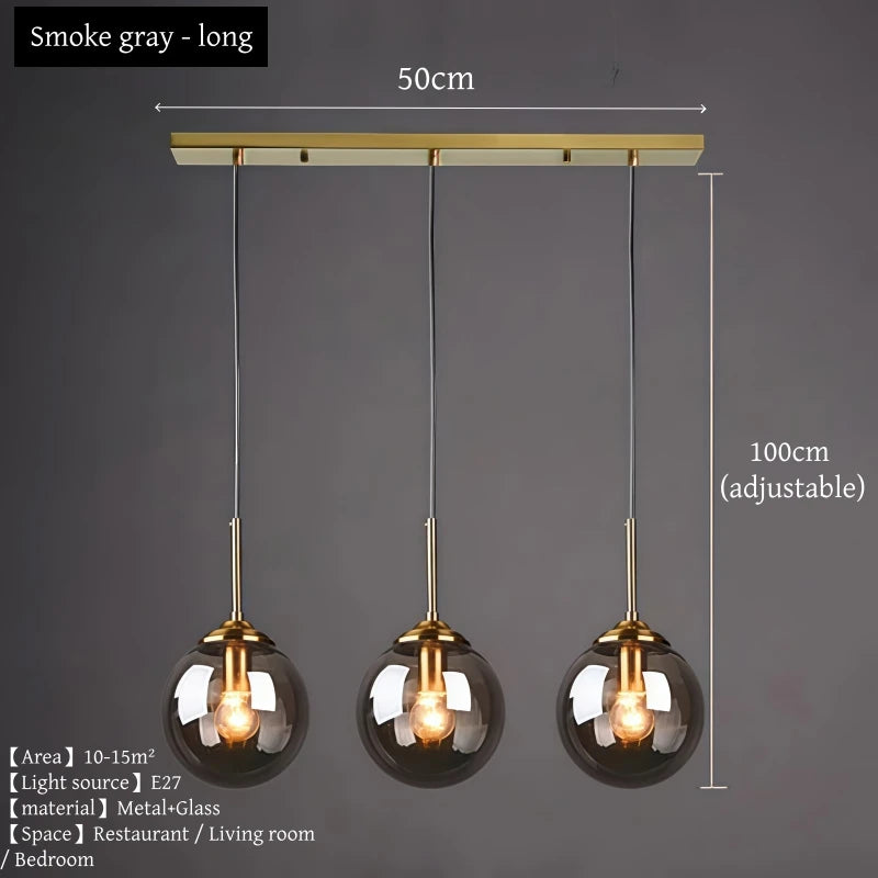 Modern Nordic Glass Globe Chandelier
