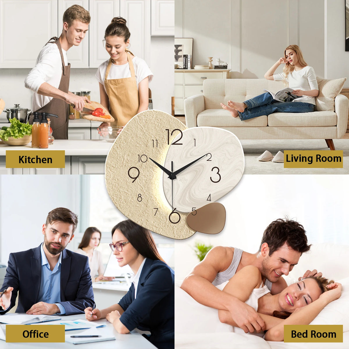 TempoStone Modern Minimalist Wall Clock