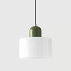 Vintage Stained Glass Pendant Light