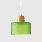 Vintage Stained Glass Pendant Light