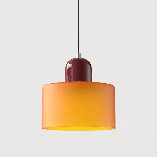 Vintage Stained Glass Pendant Light