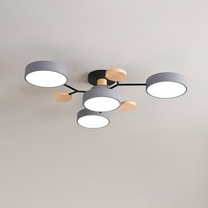 Scandinavian Molecule Branch Semi Flush Ceiling Light