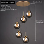 Modern Nordic Glass Globe Chandelier