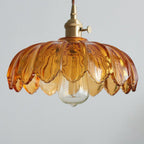 Vintage Flower Glass Pendant Light