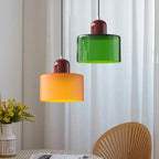 Vintage Stained Glass Pendant Light