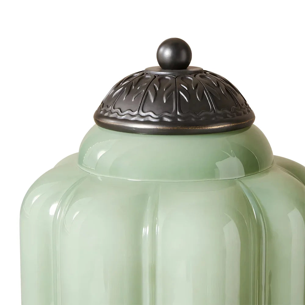 Vintage Glass Brass Margot Table Lamp