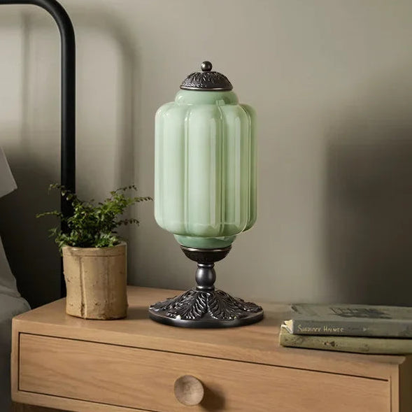 Vintage Glass Brass Margot Table Lamp