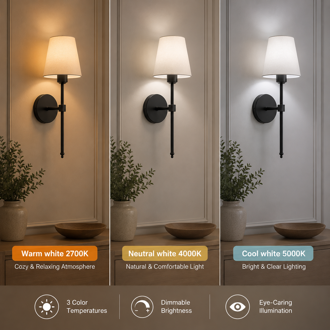 Velnee Cordless Wall Sconce
