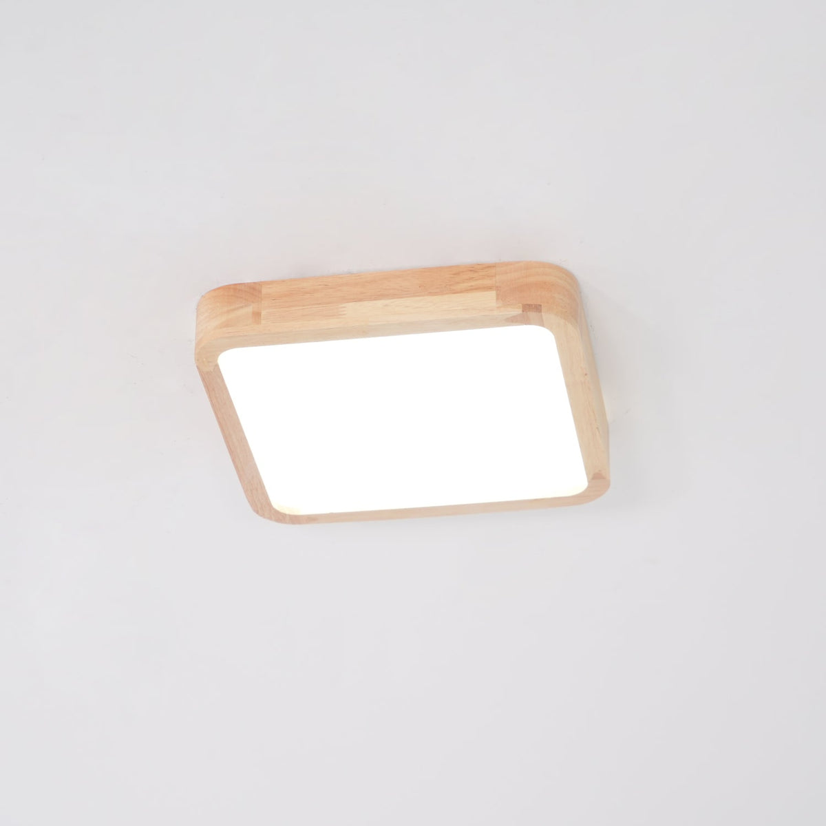 Wooden Geometric Flush Mount Ceiling Light