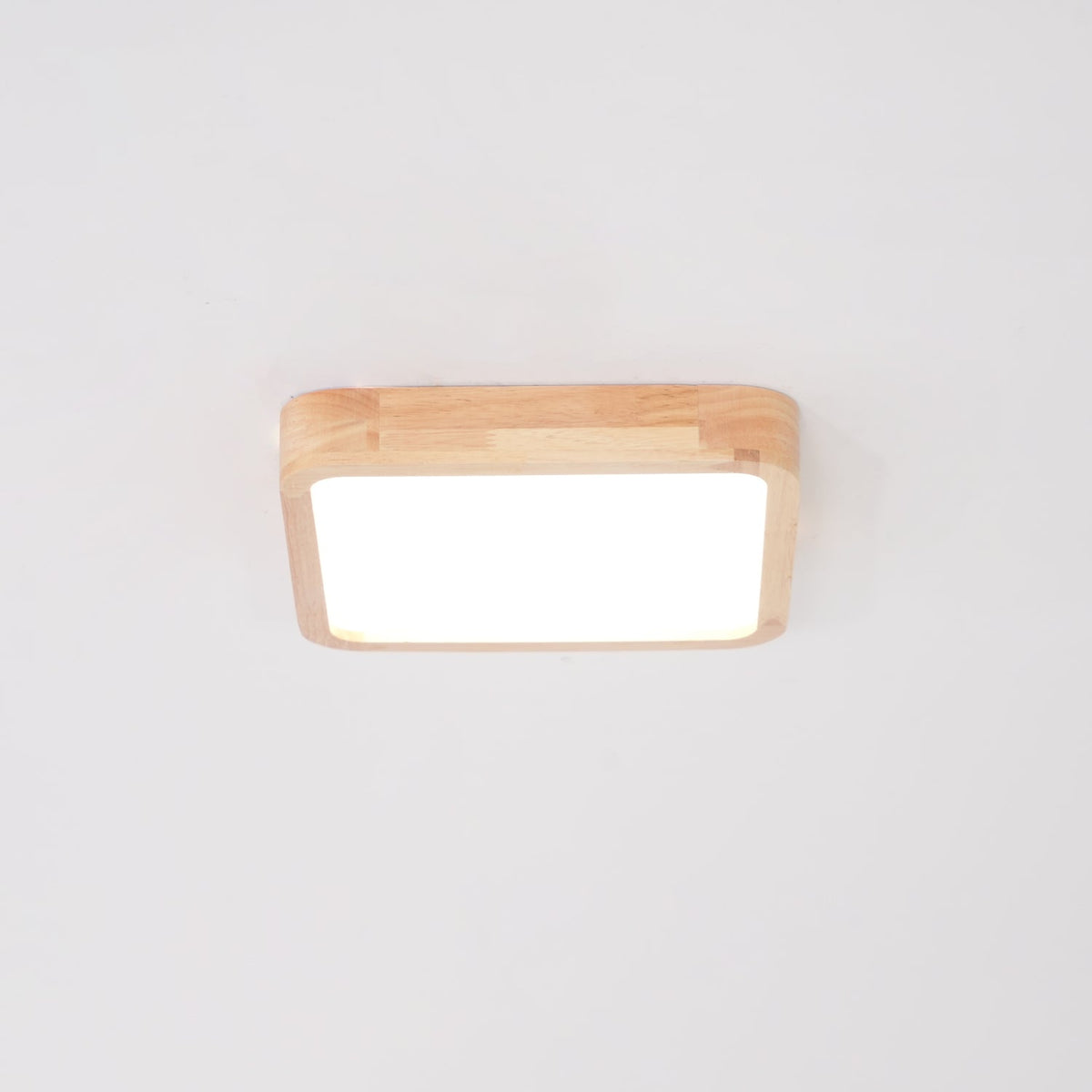 Wooden Geometric Flush Mount Ceiling Light