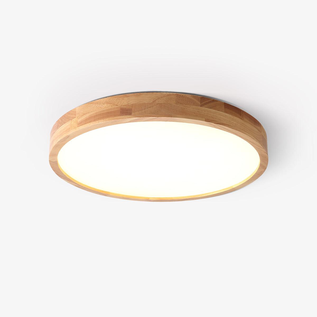 Wooden Geometric Flush Mount Ceiling Light