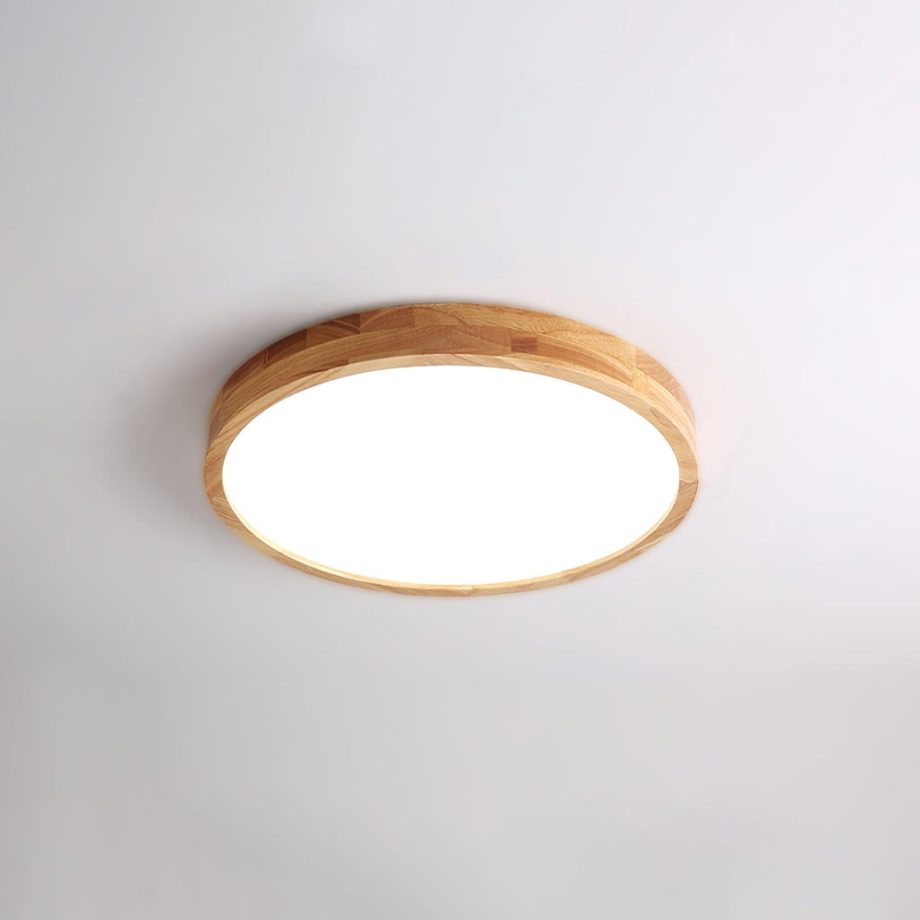 Wooden Geometric Flush Mount Ceiling Light