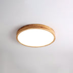 Wooden Geometric Flush Mount Ceiling Light