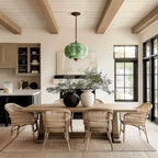 Pumpkin Glass Semi Flush Mount Margot Pendant Light