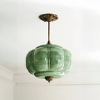 Pumpkin Glass Semi Flush Mount Margot Pendant Light