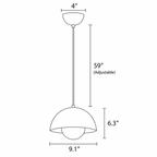 Modern Dome Hanging Kitchen Light
