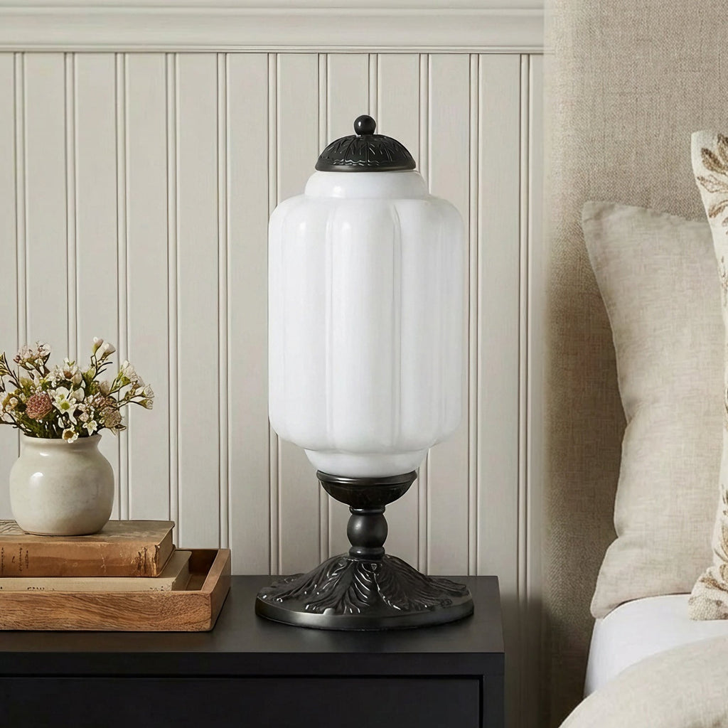 Vintage Glass Brass Margot Table Lamp