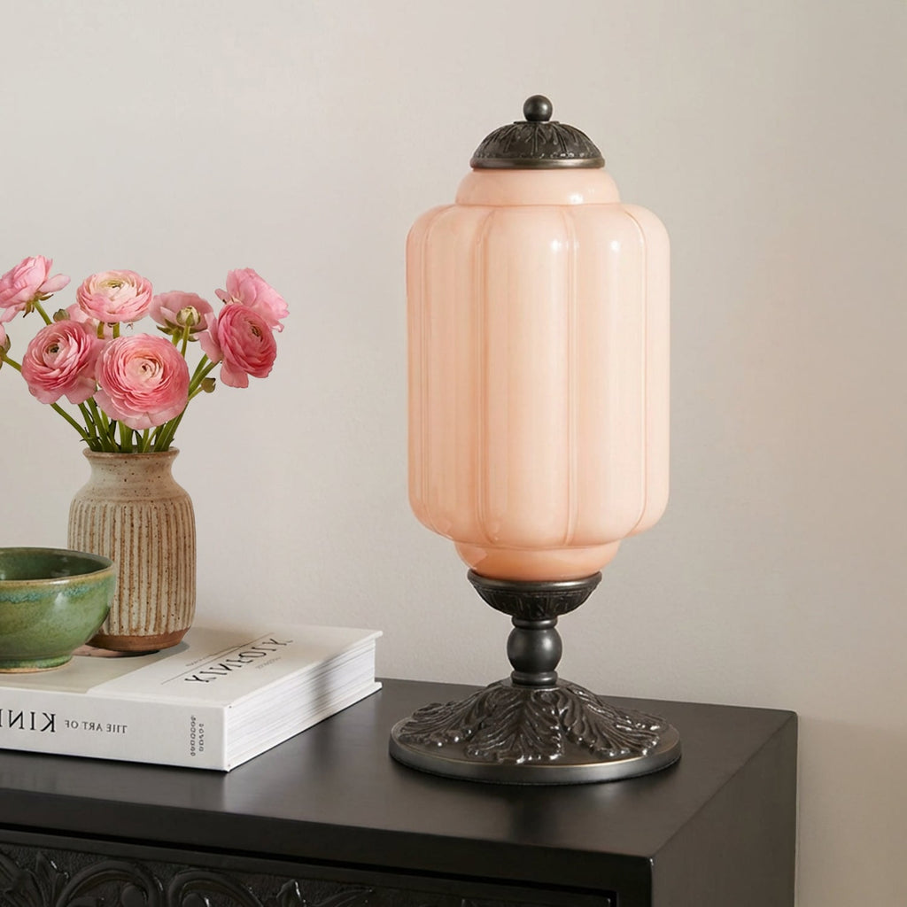 Vintage Glass Brass Margot Table Lamp