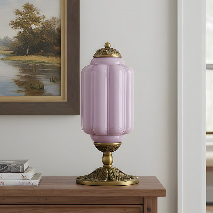 Vintage Glass Brass Margot Table Lamp