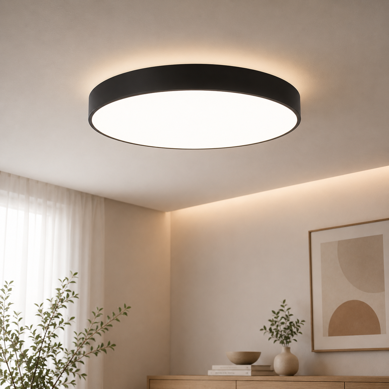 Velnee Circular Flush Mount Ceiling Light