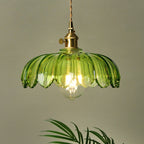 Vintage Flower Glass Pendant Light