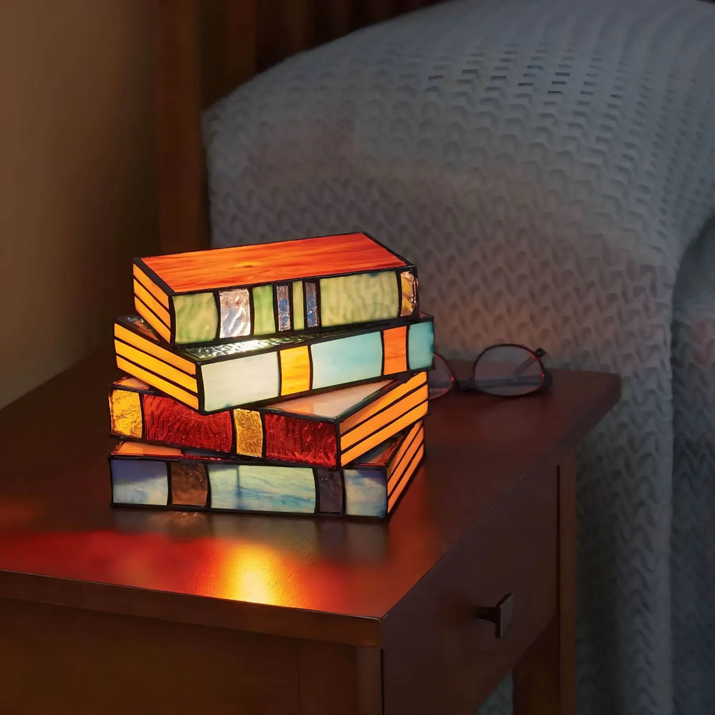 Stained Glass Book Lamp