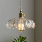 Vintage Flower Glass Pendant Light
