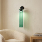 Art Glass Wall Sconce - Green / Black