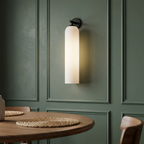 Art Glass Wall Sconce - Matte White / Black